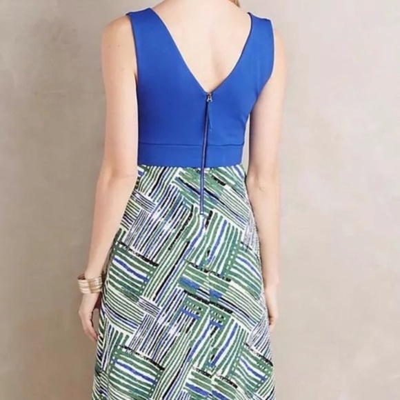 HD in Paris Anthropologie Ardmore Blue Green Dress - Picture 2 of 4